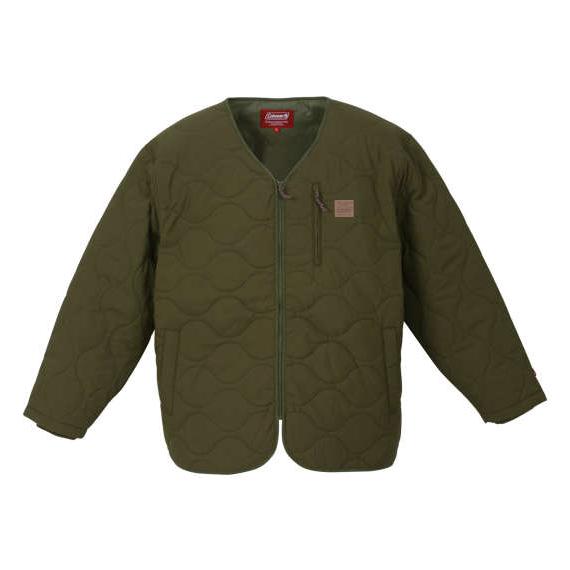 大きいサイズ メンズ Coleman フルダルナイロンリップ キルト ジャケット カーキ 1273-...