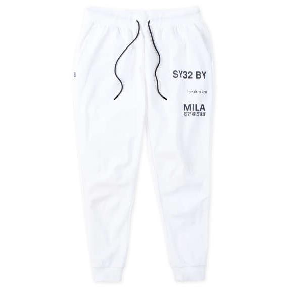 大きいサイズ メンズ SY32 by SWEET YEARS ニューロゴ スウェット パンツ ホワイ...