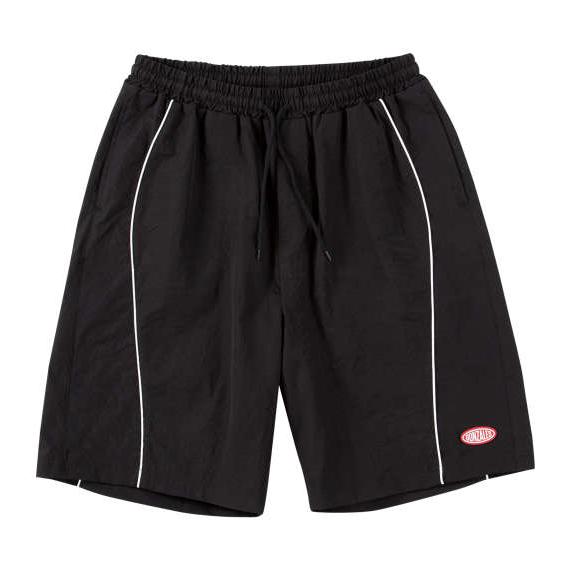 大きいサイズ メンズ (What it isNt) ポリストレッチクロス ハーフパンツ ブラック 1...