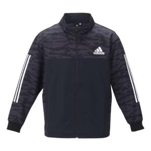 大きいサイズ メンズ adidas カモフラプリント ウォームアップ ジャケット ブラックカモ 1276-2324-2 3XO 4XO 5XO 6XO 7XO 8XO