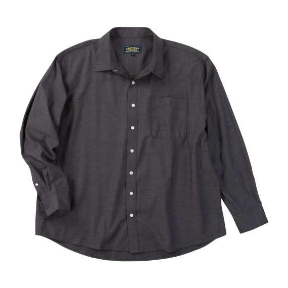 大きいサイズ メンズ Mc.S.P デニムライクツイルレギュラー 長袖 シャツ ブラック 1277-...