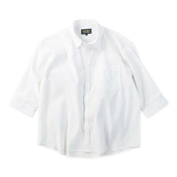 大きいサイズ メンズ Mc.S.P TC麻スラブ 七分袖 レギュラーカラー シャツ ホワイト 127...