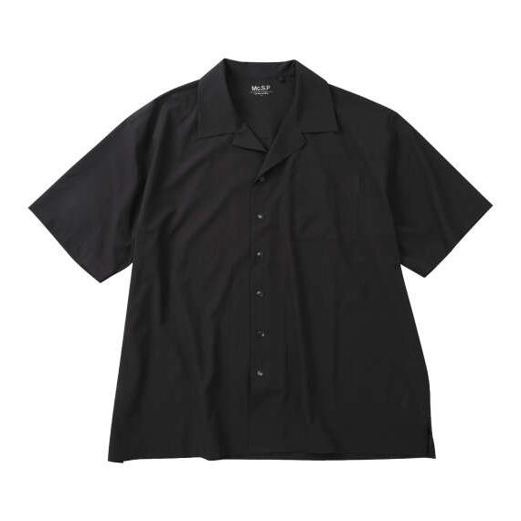 大きいサイズ メンズ Mc.S.P 半袖 オープンカラー シャツ ブラック 1277-6266-2 ...