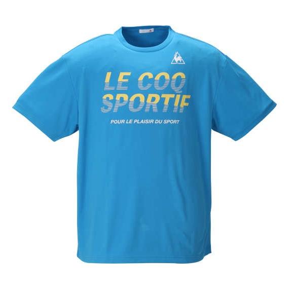 大きいサイズ メンズ LE COQ SPORTIF ドライ ピンメッシュ 半袖 Tシャツ スウィング...