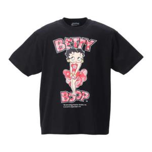 大きいサイズ メンズ BETTY BOOP バンダナドレスベティプリント 半袖 Tシャツ ブラック 1278-2511-2 3L 4L 5L 6L 8L｜bmo