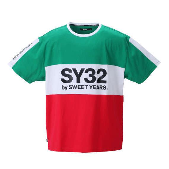 大きいサイズ メンズ SY32 by SWEET YEARS エクスチェンジカルチョ 半袖 Tシャツ...