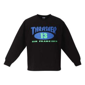 大きいサイズ メンズ THRASHER OLD OVAL13 長袖 Tシャツ ブラック 1278-3317-2 3L 4L 5L 6L 8L｜bmo