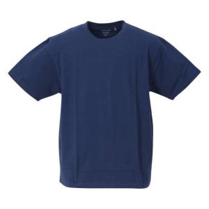 大きいサイズ メンズ Mc.S.P オーガニックコットン クルーネック 半袖 Tシャツ ブルー 1278-3520-9 3L 4L 5L 6L 7L 8L｜bmo