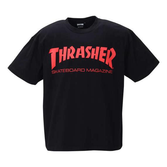 大きいサイズ メンズ THRASHER 半袖 Tシャツ ブラック × レッド 1278-3585-4...