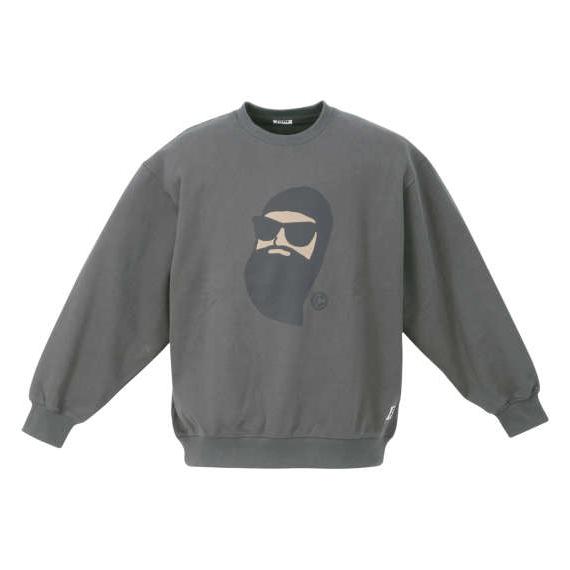 大きいサイズ メンズ FUN for modemdesign face ojisan クルーネック ...