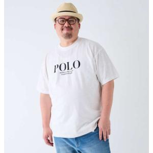 大きいサイズ メンズ POLO BCS POLOクロスロゴ スラブ 天竺 半袖 Tシャツ オフホワイト 1278-4273-1 3L 4L 5L 6L 8L｜bmo