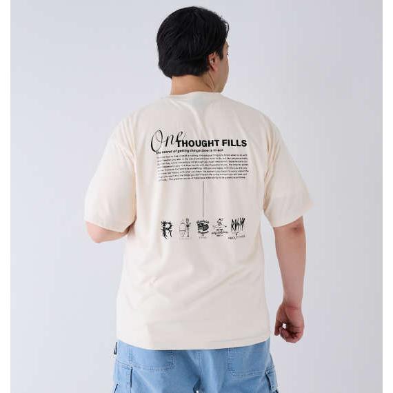 大きいサイズ メンズ RUSTY ツアーT風グラフィック 半袖 Tシャツ オフホワイト 1278-4...