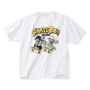 大きいサイズ メンズ ATC × NEW JACK スケートボード柄 天竺 半袖 Tシャツ ナチュラル 1278-4296-1 3L 4L 5L 6L｜bmo