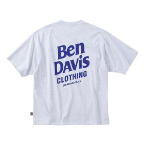 大きいサイズ メンズ BEN DAVIS フロッキーロゴ 半袖 Tシャツ オートミール 1278-4571-1 3L 4L 5L 6L｜bmo