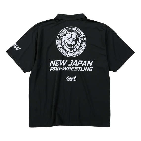 大きいサイズ メンズ SOUL SPORTS×新日本プロレス ドライメッシュ 半袖 BD ポロシャツ...