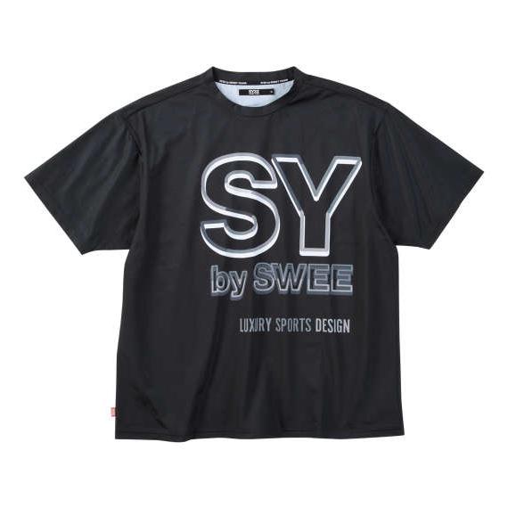 大きいサイズ メンズ SY32 by SWEET YEARS ネオンビッグロゴ 半袖 Tシャツ ブラ...