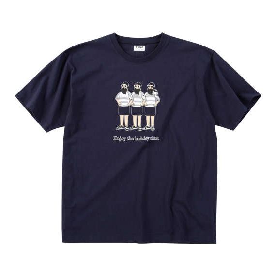 大きいサイズ メンズ FUN for modemdesign ENJOY THE HOLIDAY 半...