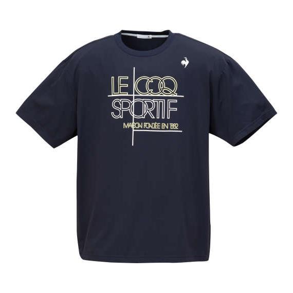 大きいサイズ メンズ LE COQ SPORTIF 接触冷感 ストレッチ グラフィック 半袖 Tシャ...