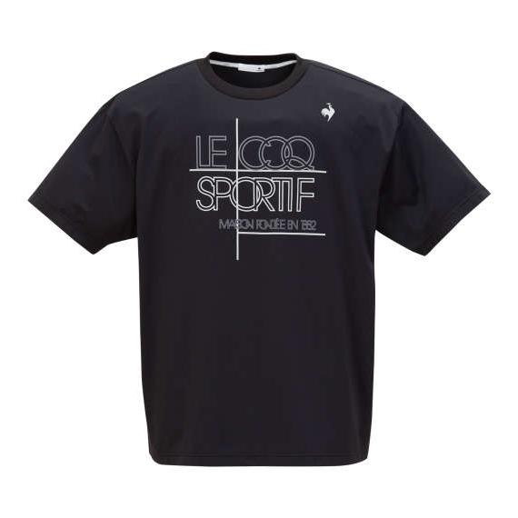 大きいサイズ メンズ LE COQ SPORTIF 接触冷感 ストレッチ グラフィック 半袖 Tシャ...