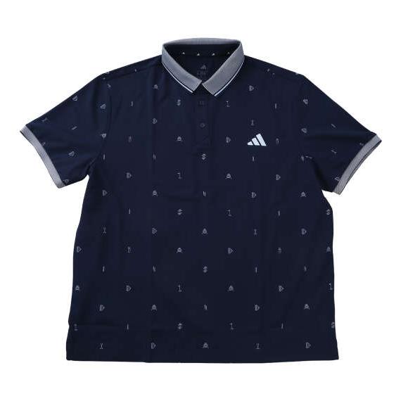 大きいサイズ メンズ adidas golf CLIMACOOLモノグラム 半袖 ポロシャツ カレッ...