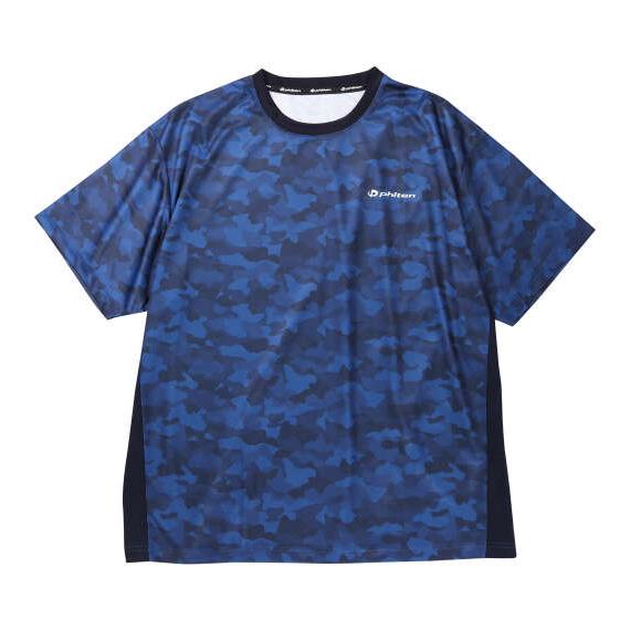 大きいサイズ メンズ Phiten DRY総柄 半袖 Tシャツ ネイビー 1278-6235-3 3...