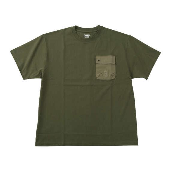 大きいサイズ メンズ Coleman ポケット付 半袖 Tシャツ カーキ 1278-6261-2 3...