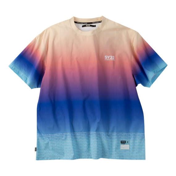大きいサイズ メンズ SY32 by SWEET YEARS グラデーションロゴ 半袖 Tシャツ サ...