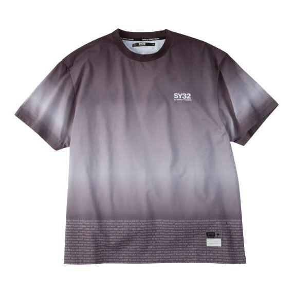 大きいサイズ メンズ SY32 by SWEET YEARS グラデーションロゴ 半袖 Tシャツ ブ...