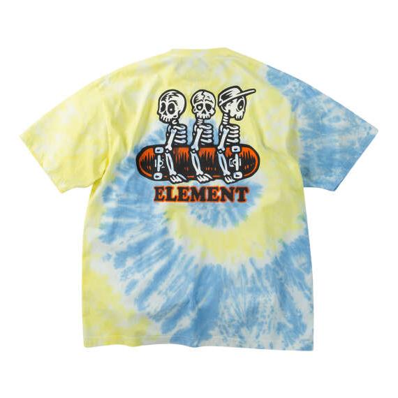 大きいサイズ メンズ ELEMENT TIMBER 半袖 Tシャツ ブルーイエロータイダイ 1278...