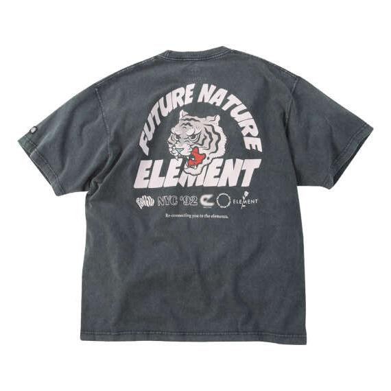 大きいサイズ メンズ ELEMENT TIGER 半袖 Tシャツ スミクロ 1278-6296-1 ...