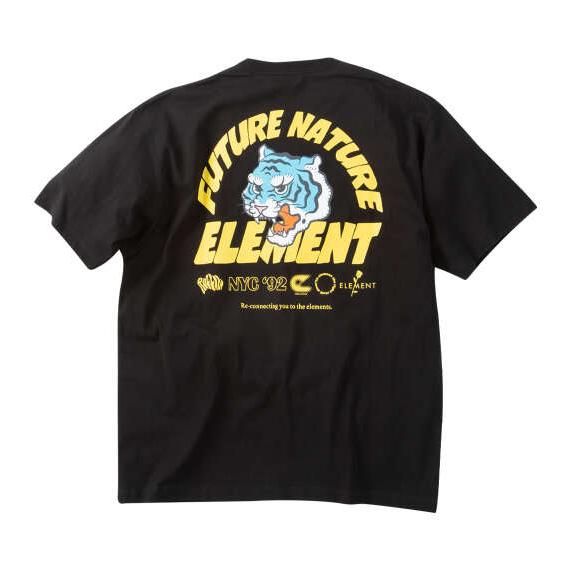 大きいサイズ メンズ ELEMENT TIGER 半袖 Tシャツ ブラック 1278-6296-2 ...
