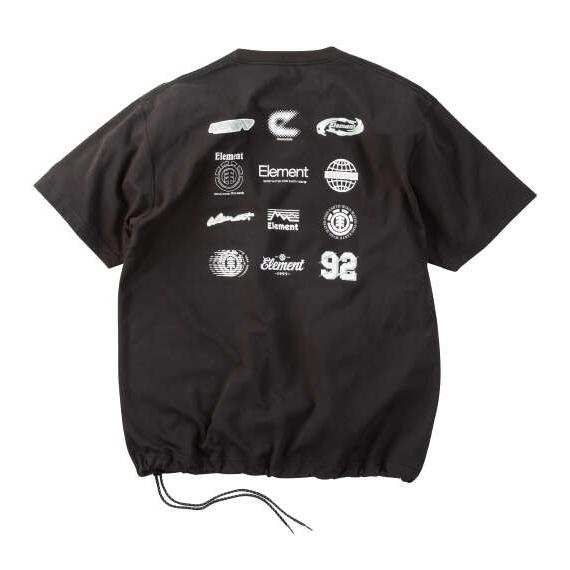 大きいサイズ メンズ ELEMENT DRY&amp;HEAVY AUTHENTIC 半袖 Tシャツ ブラッ...