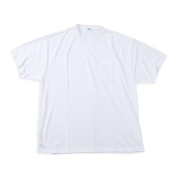 大きいサイズ メンズ ヒヤロン 接触冷感ポケット付 半袖 Tシャツ ホワイト 1278-6515-1...