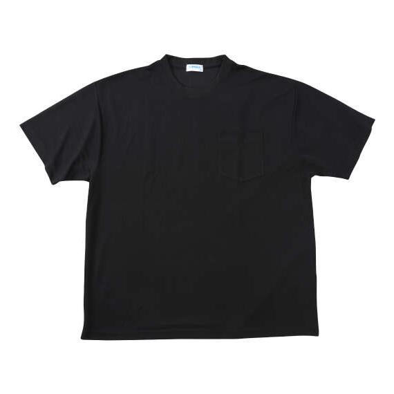 大きいサイズ メンズ ヒヤロン 接触冷感ポケット付 半袖 Tシャツ ブラック 1278-6515-2...