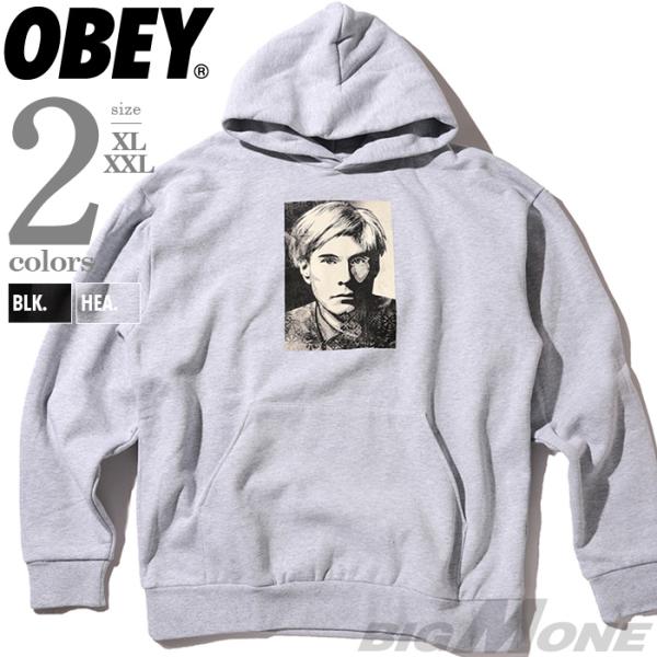 大きいサイズ メンズ OBEY オベイ プリント プルオーバー パーカー USA直輸入 118164...