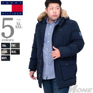 大きいサイズ メンズ TOMMY HILFIGER トミーヒルフィガー 中綿入り ロング コート ジャケット フード付き LONG FUR JACKE USA直輸入 159ap468｜大きいサイズの店ビッグエムワン