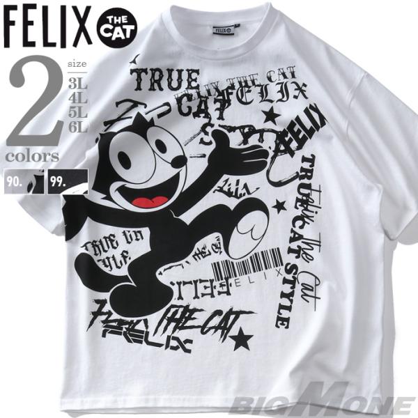 大きいサイズ メンズ FELIX フィリックス プリント 半袖 Tシャツ 315644