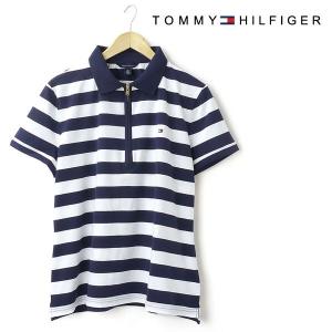 大きいサイズ レディース XL XXL TOMMY HILFIGER(トミー ヒルフィガー) 半袖ポロシャツ ネイビー USA直輸入 37610701-410 lof｜bmo