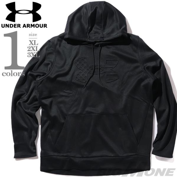 大きいサイズ メンズ UNDER ARMOUR アンダーアーマー エンボス加工 フリース プルオーバ...