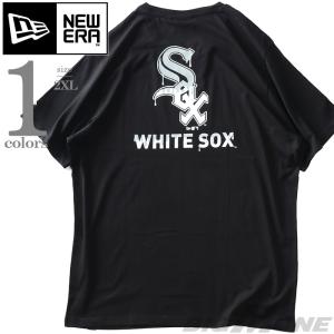 大きいサイズ メンズ NEW ERA ニューエラ MLBドリップロゴ バックプリント 半袖 Tシャツ ホワイトソックス WHITE SOX USA直輸入 60332185｜bmo