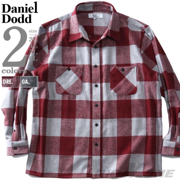 大きいサイズ メンズ DANIEL DODD ブロックチェック柄 ビエラ シャツアウター 715-s...