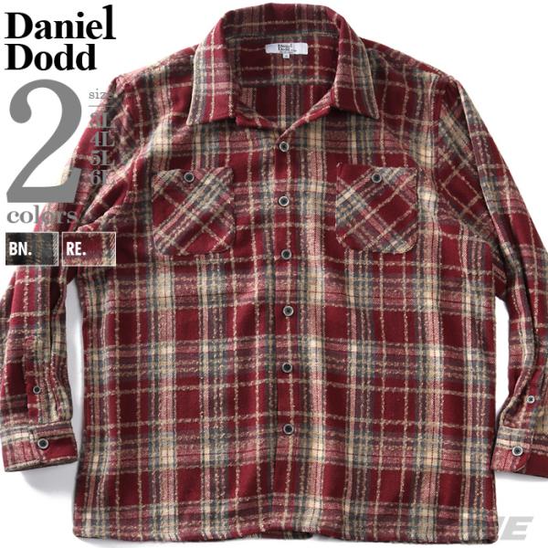 大きいサイズ メンズ DANIEL DODD ネップヤーン シャツ アウター 秋冬新作 715-sh...