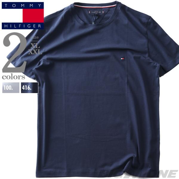 大きいサイズ メンズ TOMMY HILFIGER トミーヒルフィガー ロゴ刺繍 半袖 Tシャツ C...