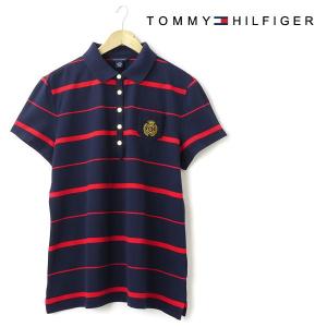 大きいサイズ レディース XL XXL TOMMY HILFIGER(トミー ヒルフィガー) 半袖ボーダーポロシャツ ネイビー USA直輸入 87610485-410 lof｜bmo