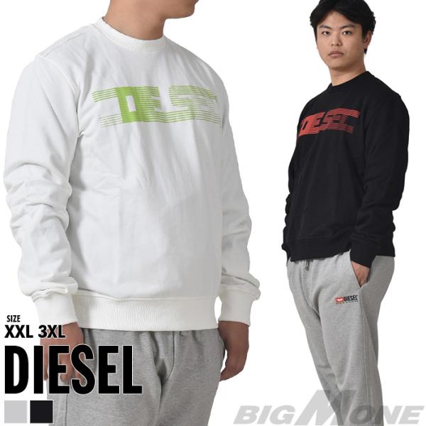 大きいサイズ メンズ DIESEL ディーゼル クルーネック スウェット トレーナー S-GINN-...