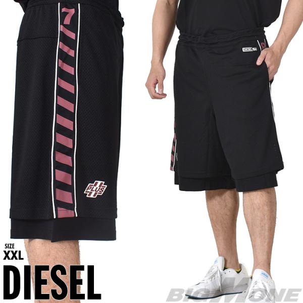 大きいサイズ メンズ DIESEL ディーゼル メッシュ ジャージ ショーツ ショートパンツ ハーフ...