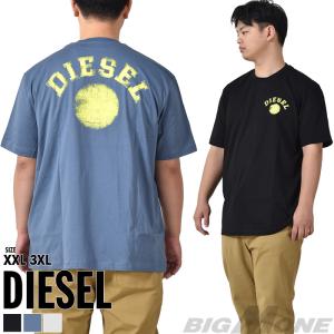 大きいサイズ メンズ DIESEL ディーゼル プリント 半袖 Tシャツ T-JUST-K3 直輸入品 a08687-0grai｜bmo