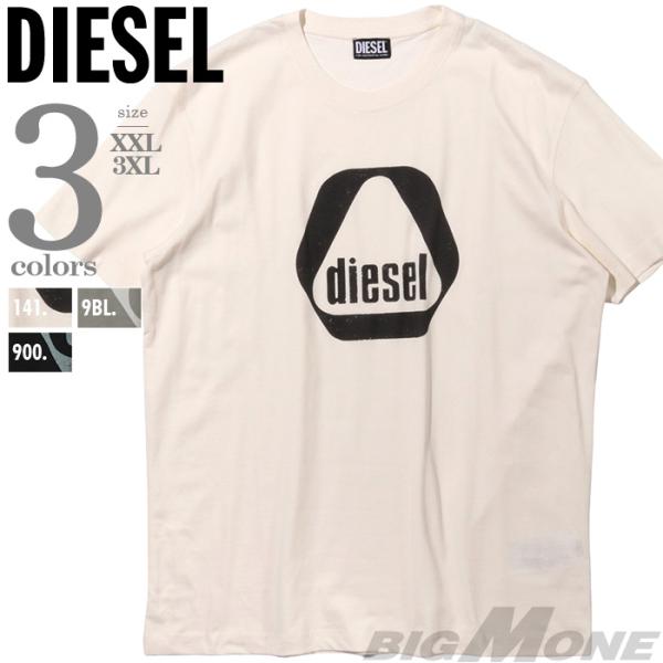 大きいサイズ メンズ DIESEL ディーゼル プリント 半袖 Tシャツ 直輸入品 a09674-0...