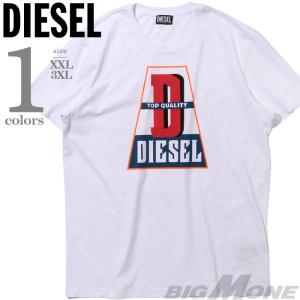 大きいサイズ メンズ DIESEL ディーゼル プリント 半袖 Tシャツ 直輸入品 a10376-0grai｜bmo