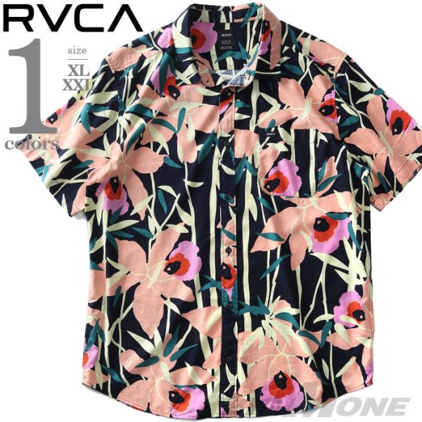 大きいサイズ メンズ RVCA ルーカ 半袖 花柄 シャツ BAMBOO FLORAL USA直輸入...